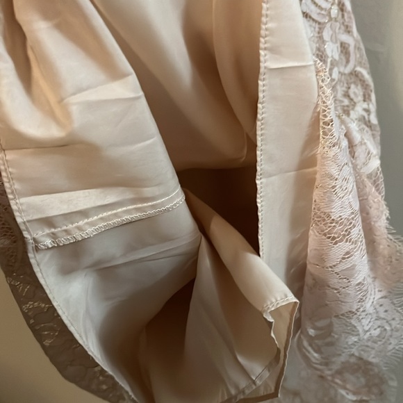 Jenny Yoo Collection Sleeveless Light Pink Lace Mini Bridesmaid Dress 0 - Picture 6 of 16